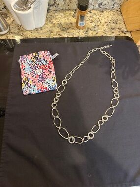 Brighton Silver Link Statement Necklace - Women Jewelry